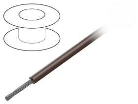3051-BR005 Przewód na rolce 30,5m linka Cu 22AWG PVC brązowy 300V