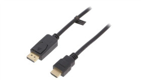 Cv0126 Kabel Displayport 1.2 Displayport Wtyk,Hdmi Wtyk 1M Czarny