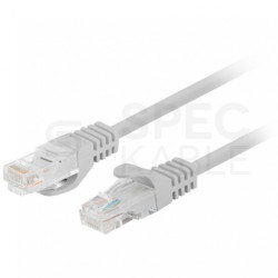 Patchcord UTP kat.5e kabel sieciowy LAN 2x RJ45 linka szary 1,5m LANBERG