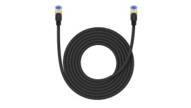 Baseus Szybki Kabel Internetowy Rj45 Cat.7 10Gbps 5M Pleciony Czarny