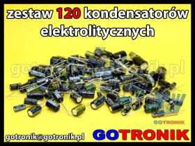 Zestaw kondensatorów elektrolitycznych 120 sztuk