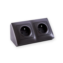 SIMON54 brąz mat. DPNR2/46 Puszka 2-kr.n/t narożna