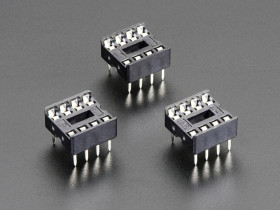 Adafruit IC Socket - for 8-pin 0.3" Chips - Pack of 3