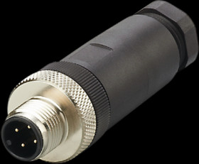 Plug, M12, 5 pole, screw connection, straight, E11770