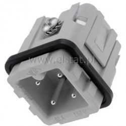 Złącze kwadratowe męskie, CK/MK, PIN 4, 3+PE