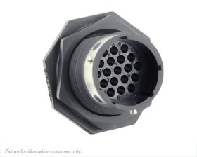 Złącze okrągłe 19-pinowe Standard Panel Wtyk Souriau Sunbank by Eaton Męski IP68, IP69K UTGX