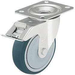 Blickle 337907 LE-PTH 125K-FI Pressed Steel Locking Swivel Castor &#xD8; 125mm