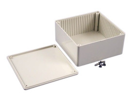 Obudowa ABS szerokość zew. 119 mm długość zew. 119 mm wys. zew. 56 mm Hammond IP54 Szary