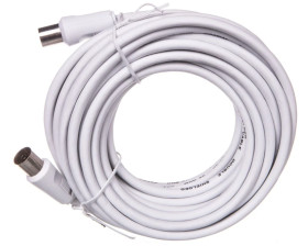 Przewód antenowy IEC 7,5m biały 11513