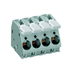 WAGO 2716-105 5 Pole 10mm 76A 30&#xB0; Lever PCB Terminal Block Grey