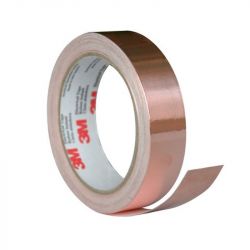 3M 1181 Miedziana taśma ekranująca z klejem akrylowym elektroprzewodzącym 19mm x 16,5m