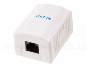 Puszka natynkowa, kat. 5e, 1x RJ-45
