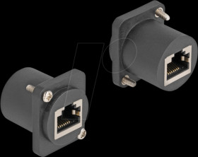 88106 D-type module RJ45 jack / jack, black