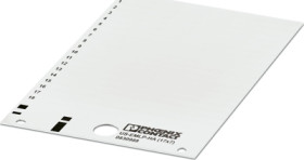 PVC device marker, (L x W) 7.1 x 17 mm, white, carrier card with 108 pcs, 0830988