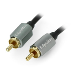 Przewód Kruger&Matz RCA - RCA czarny - 1,8m