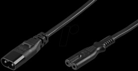 2.0 m device power extension lead, black