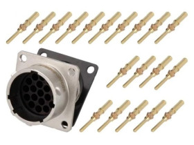 RT001619PNH-K Złącze okrągłe gniazdo kołnierz (4 otwory),na panel 19PIN