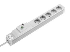 Listwa zasilająca, 16A, 250 V dł. kabla 2m DK Biały Typ F - niemieckie Schuko