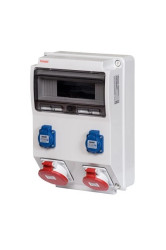 Rozdzielnica budowlana 32A/5P 16A/5P 2x2P+Z bez zabezpieczń RW3959 32/5 16/5 2GS IP44 3959.0012