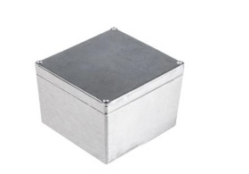 Obudowa ekranowana Srebrny IP65 Neopren, 158.5 x 158.5 x 101.5mm, RS PRO