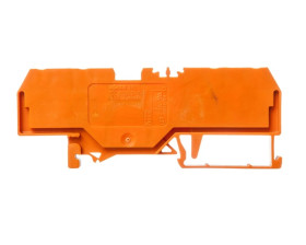 Złączka szynowa 4-przewodowa 4mm2 pomarańczowa 281-653