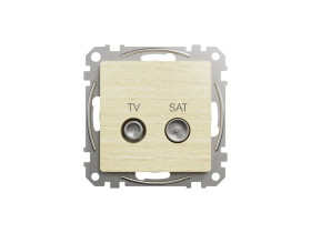 SEDNA DESIGN & ELEMENTS Gniazdo antenowe TV/SAT przelotowe (7dB) brzoza SDD180474S SCHNEIDER ELECTRIC