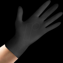 51840M Disposable gloves, nitrile, black, size M, pack of 100
