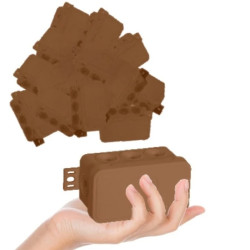 VIPLAST Puszka V8 Bryzgoszczelna Brązowa IP54 10 Sztuk