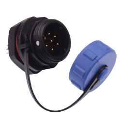 7 Pin Waterproof W13 Male Socket Panel Mount Connector IP68