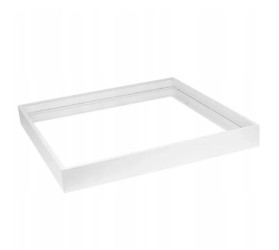 Ramka aluminiowa do paneli LED 600x600 – wysokość 70 mm, montaż natynkowy, kolor biały RAL9003
