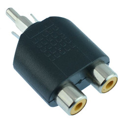 RCA Phono Plug to 2 RCA Phono Socket Splitter