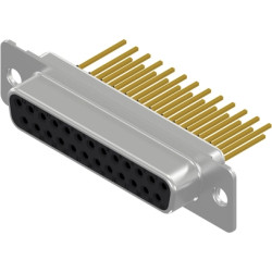 D-Sub socket, 25 pole, standard, equipped, straight, wire-wrap, 164A10139X