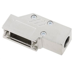 Encitech 1060-0135-01 D-Sub Housing 9 Pins Solid Metal 90&#xB0; Silver
