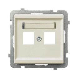 SONATA Obudowa gniazda podwójnego ecru GPK-2R/p/27