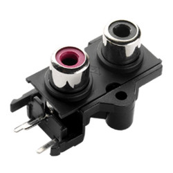 Gniazdo RCA Przewlekany Żeński, styki niklowane Same Sky