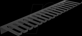 66728 Cable organiser, with 16 recesses, 325 x 90 mm, black