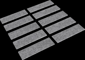 FILZ-100X25X3 Universal soft jaws, self-adhesive, felt, 100 mm, 10 pcs.