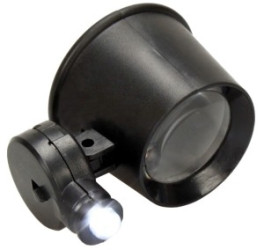 Lupa zegarmistrzowska 10x z oświetleniem LED do precyzyjnej pracy