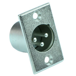 XLR 3 Pole Chassis Plug Connector