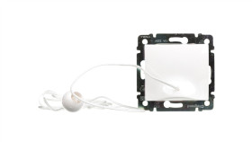 Valena Przycisk Jednobiegunowy Z Cięgnem Biały 774419