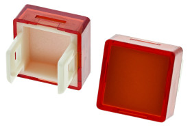 Sq red lens for 16mm pushbutton switch