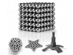 Magnes neodymowy kulka średnica 5mm "NEOCUBE" srebrny 216szt.