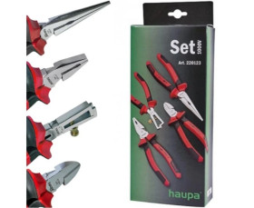 Zestaw Komplet Szczypiec do Zdejmowania Izolacji Półokrągłe VDE 4 elementy