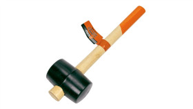 Młotek Gumowy, Czarny Z Drewnianą Rączką 60 Mm 450 G (39-005)