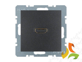 BERKER B.KWADRAT Gniazdo HDMI multimedialne z przyłączem 90° antracyt mat 3315431606 HAGER