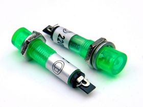 Kontrolka 220VAC 6mm ziel. okrągła neonowa NXD6-1/Z