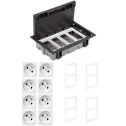KONTAKT SIMON FLOOR BOX puszka podłogowa 8x gniazdo pojedyncze z/u do podłóg technicznych ( podniesionych )