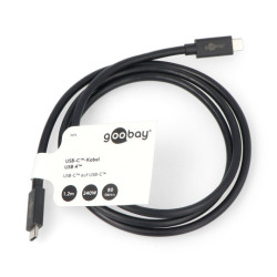 Przewód Goobay USB C - USB4 2.0 PD - czarny - 1,2m