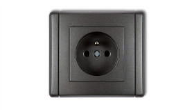 Flexi Gniazdo Pojedyncze Z/U 2P+Z Grafitowy 11Fgp-1Zp