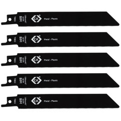 CK Tools T0822 Reciprocating Saw Blades x 5, 18 tpi